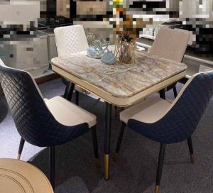 4-seater luxury marble dining set